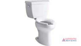 Kohler K-3493-0 Highline Classic Pressure Lite Comfort Height Elongated 1.6 gpf Toilet with Left-Hand Trip Lever, Less Seat, White