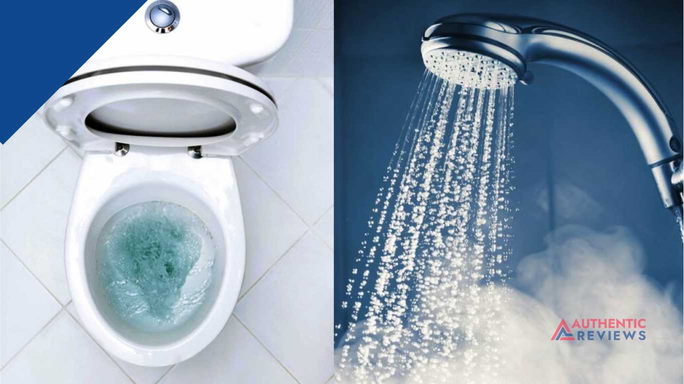 flush with hot water