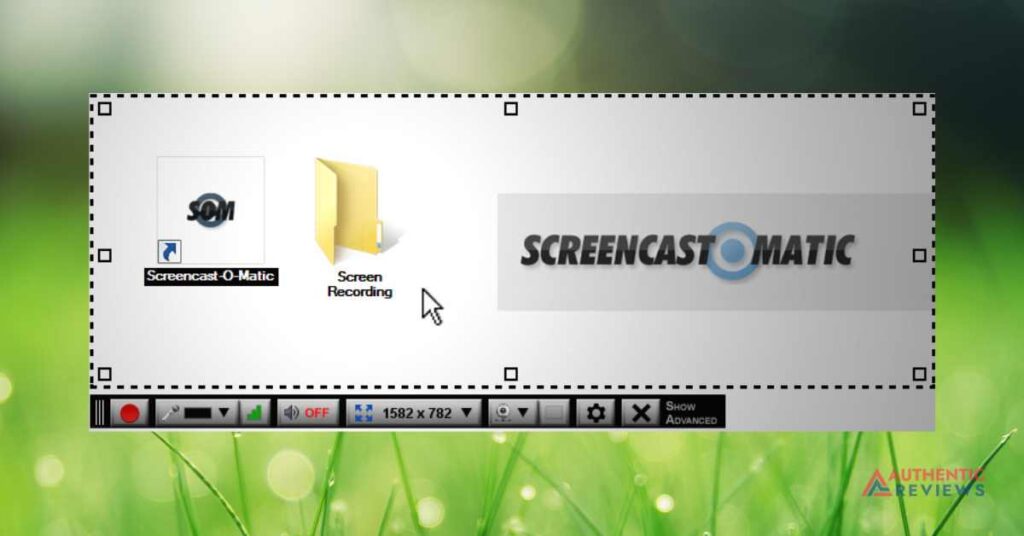 Laptop Screen with Screencast-O-Matic