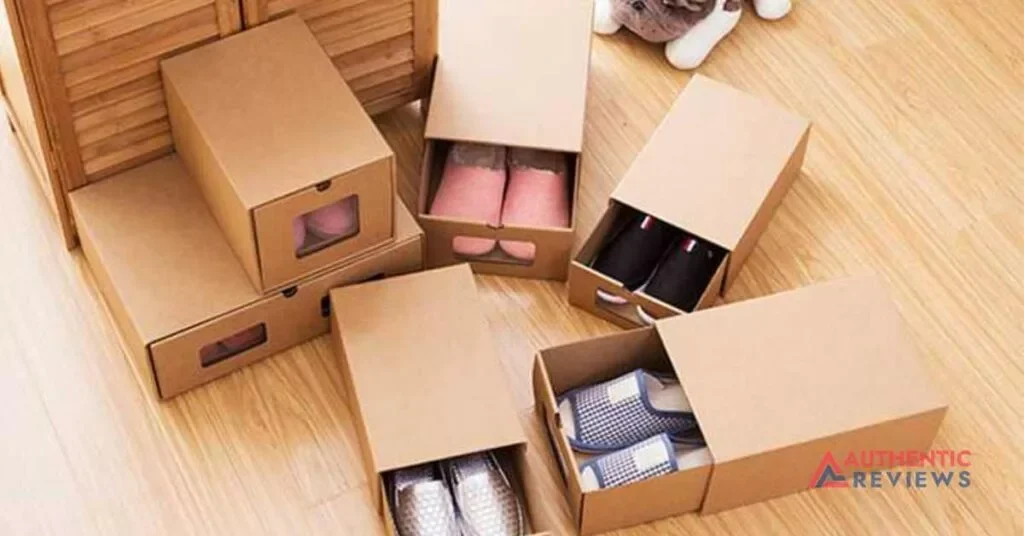 Shoes packing in Wardrobe Boxes
