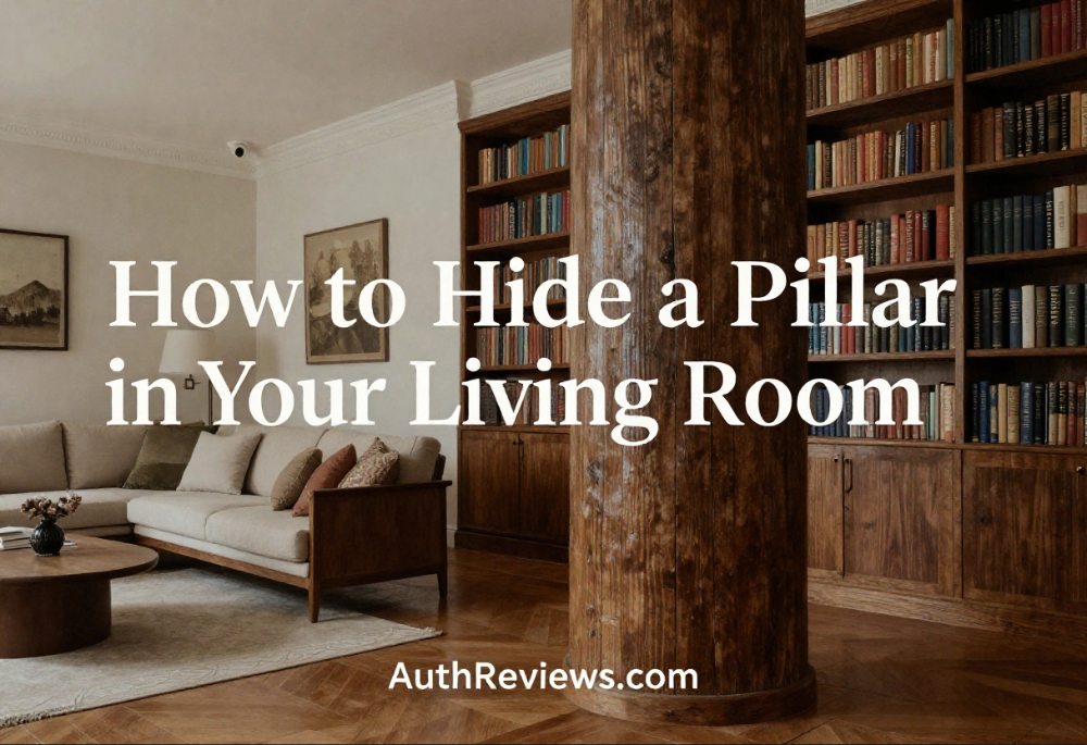 How to Hide a Pillar in Your Living Room Without Sacrificing Style